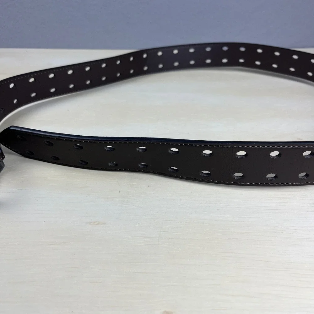 Mossy Oak Mens Brown Bonded Leather Double Prong Belt 36-38 B1008891FD